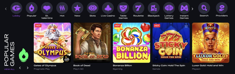 De bästa spelen på GlitchSpin Casino